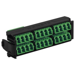 SIEMON LVA24-LSA-BC-A Placa Acopladora LightVerse 12 Conectores Duplex LC/APC Shuttered Acepta hasta 24 Fibras Monomodo
