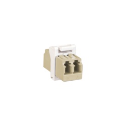 SIEMON MX-F1-LC-02C Modulo Acoplador MAX de Fibra Optica LC Duplex Compatible con Monomodo y Multimodo Color Blanco