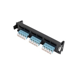 SIEMON RIC-F-LCQ12-01C Placa acopladora de Fibra Optica Quick-Pack Con 6 Conectores LC Duplex (12 Fibras) Para Fibra Multimodo Aqua