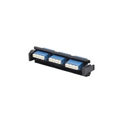 SIEMON RIC-F-LCU12-01C Placa Acopladora de Fibra Optica Quick-Pack Con 6 Conectores LC/UPC Duplex (12 Fibras) Para Fibra Monomodo Azul