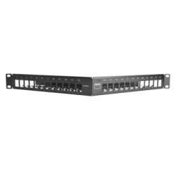 SIEMON TMPNLZA2401 Patch Panel TERA-MAX de 24 Puertos Modular Angulado Color Negro 1UR