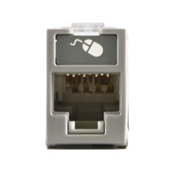 SIEMON U5-H04NS Jack Ultramax Cat5e UTP Montaje Hibrido en Placa de Pared (Plano y Angulado) Color Gris Punch Down
