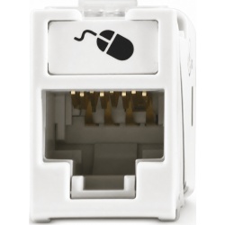 SIEMON U6-H02NS Jack Ultramax Cat6 UTP Montaje Hibrido en Placa de Pared (Plano y Angulado) Color Blanco Punch Down