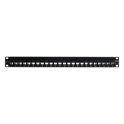 SIEMON Z6-PNL-24K Patch Panel UTP Z-MAX de 24 Puertos Precargado con Jacks Categoria 6 Plano 1UR