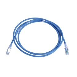SIEMON ZM6A-S07-06B Patch Cord Z-MAX Cat6A S/FTP CM/LS0H 2.13 Metros (7 Pies) Color Azul Version Bulk (Sin Empaque Individual)