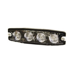 SIGNALPRO SPL4A Luz Auxiliar de 4 LED Ambar Lente Transparente SAE