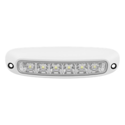 SIGNALPRO SPW13-W Luz Auxiliar de Escena de 6 LED Blanco Lente Transparente Bisel Blanco