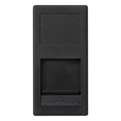 SIMON SM-1/2-KEY-G Medio Modulo Color Grafito con 1 Espacio para Jack Keystone con Guardapolvo para las Cajas de Escritorio Ofiblock y Teleblock / (K76/14)