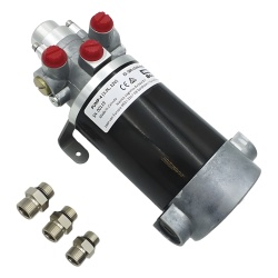 SIMRAD 000-15446-002 Bomba Hidraulica de Engranajes PUMP-4 / 12 V CC / Reversible / Caudal 3.0 L/min / Desplazamiento Cilindro 290-960 cc / Conexiones ORB / Compatible con SteadySteer / Requiere Siste