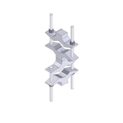 SINCLAIR CLAMP-147 Juego Sencillo en Aluminio de Abrazadera Dual para Mastiles de 7.31 a 11.43 cm. de Diametro (REQ. 2 x Antena).