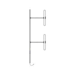 SINCLAIR SD212-SF2P2SNM Antena Base de 2 Dipolos 138-174 MHz 5 dBd 36 MHz de Ancho de Banda Bi-direccional 300 Watt N Macho Inclinacion Opcional "Tilt" de 0 2 4 6 8 o 10 Grados.