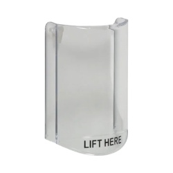 STI STI-6517 Cubierta Protectora De Policarbonato Super Resistente Sin Sonido Texto En Ingles Para Botones Multiusos Serie StopperÃ† Station De STI