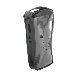 Syscom FSM-TK-2212T Funda Reforzada de piel con frente transparente para radios TK-2212 TK-2212L TK-3212 y TK-3212L.