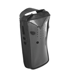 Syscom FSMTK-2202T Funda Reforzada de Piel con visor frontal transparente en TK-2202 TK-2212 TK-2302 TK-2402 NX-240 TKD-240.