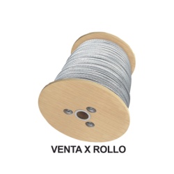Syscom S-RET-38RS Cable de Retenida de 3/8" de Acero Galvanizado 7 Hilos (Venta por Metro).