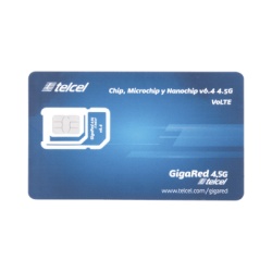 Syscom SIM2GBTELCEL SIM SYSCOM 2 GB mensual para dispositivos moviles 3G/4G (Telcel) 1 ano de servicio (solo datos)