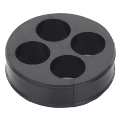SYSCOM TOWERS CI-4-78 Inserto de Caucho de 4" Con Cuatro Orificios para Cable de 7/8 in