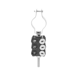 SYSCOM TOWERS KITST68MCLICK3 KIT de Tres Sujetadores de plastico para seis cables de 6 a 8 mm con todo y hardware de instalacion en tubos de 1 1/4 in