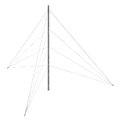 SYSCOM TOWERS KTZ-35E-003 Kit de Torre Arriostrada de Piso de 3 m Altura con Tramo STZ35 Galvanizado Electrolitico (No incluye retenida).