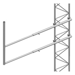 SYSCOM TOWERS SBL-30 Brazo tipo "F" para tramos STZ-30 galvanizado por electrolisis.
