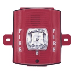 SYSTEM SENSOR P2RH-K Sirena Estrobo Para Exterior De Dos Hilos Color Rojo Montaje Pared