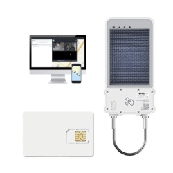 TopFlyTech SOLARGUARDX100KITCODE kIT Cerradura Inteligente GPS con Energia Solar / SolarGuardX 100 / Seguimiento de Activos LTE Cat-M1 / Desbloqueo por RFID BLE OTA / Impermeable IP67 / Deteccion de M