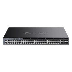 TP-LINK SG6654XHP Switch Omada L3 SDN Administrable / 48 puertos Gigabit y 6 puertos SFP+ / Presupuesto PoE 1440 W / Funciones RIP VRRP Servidor DHCP / Administracion centralizada OMADA / Fuente Redun
