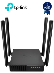 TP-LINK TPL3660012 TP-LINK Archer C50 - Ruteador WiFi AC 1200Mbps con 1 puerto WAN RJ45 Fast Ethernet 4 puertos LAN RJ45 Fast Ethernet 4 antenas fijas y modos de funcionamiento como enrutador y punt