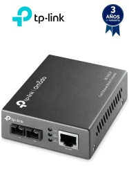 TP-LINK TPL4180001 TP-LINK MC100CM - Convertidor de Fibra Optica Multimodo con 1 puerto RJ45 10/100 Mbps y puerto de fibra optica SC 100 Mbps. Alcance de hasta 2 km y funcion plug and play.