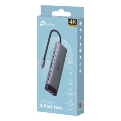TP-LINK UH9120C Adaptador HUB 9 en 1 1 puerto USB-C entrada 1 puerto HDMI 4K 1 puerto Ethernet Gigabit 1 puerto SD y MicroSD 1 puerto USB-C y 3 puertos USB-A - Img 4