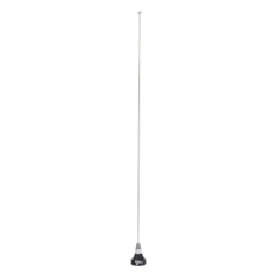 TX-AM-136-960 Antena Móvil VHF/UHF / Rango 136-960 MHz / Ganancia Unitaria / Potencia 200 W / Montaje NMO 3/4" / Ajustable en Campo / 54 cm