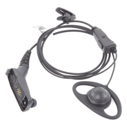 TX PRO TX-160N-M09 Micrófono de Solapa con Auricular / Gancho en D Ajustable / Cable PU Reforzado con Kevlar / PTT Ergonómico Integrado / Conector M09 / Diseño Discreto - Img 2