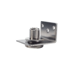 TX PRO TXTGB34 Adaptador de Montaje Tipo L / Conector N Macho a N Hembra / Perforación 3/4" / Acero Inoxidable y Latón / Aplicaciones RF y Telecomunicaciones - Img 2