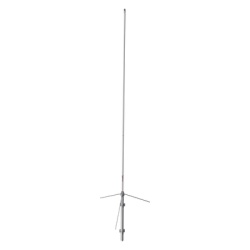 TXAB-136-74-FG2 Antena Base VHF / 136-174 MHz / 6.7 dB Ganancia / 5 MHz Ancho de Banda / 200 W / Fibra de Vidrio 2 Secciones / 177 km/h Resistencia Viento