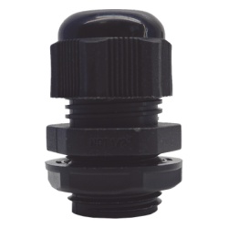 TXG-PG-12NBK Glándula de Plástico / Rosca NPT 1/2" / Rango de Cable 6-11 mm / Color Negro / Diseño Compacto