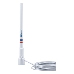 TXPROMARINE TX-5206-SYS Antena Marina VHF / Fibra de Vidrio / 156-163 MHz / 6.5 dBi / Cable 10 m (32.8 ft) / PL-259 / Exterior IP67
