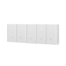 UBIQUITI POE-24-24W-5P 5 Unidades del Adaptador PoE Ubiquiti de 24 VDC 1.0 A con puerto Gigabit color blanco