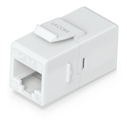 UBIQUITI UACC-KEYSTONE-COUPLER-C6 Acoplador Keystone / Cat6 Pass-Through / 10 Gbps / PoE / Snap-In / Paquete 12 Unidades