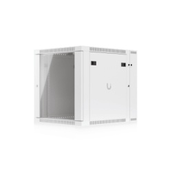 UBIQUITI UACC-RACK-12U-WALL-SW-G Gabinete Rack 12U / 600x703 mm / Puerta Vidrio Templado / Puerta Trasera Abatible / Paneles Laterales con Llave / Acero SPCC 1.2 mm