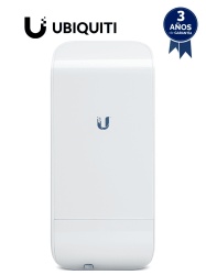 UBIQUITI UBI016001 UBIQUITI NANOSTATION LOCOM2 - Radio con antena integrada Airmax 2.4GHz para uso en exteriores con tecnologia MIMO. Cuenta con un panel de antena de 8 dBi y una potencia de transmisi