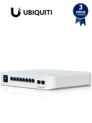 UBIQUITI UBI3720006 UBIQUITI USW-PRO-8-POE - Switch UniFi capa 3 de 8 puertos POE 802.3af/at/bt 6 puertos POE 2 puertos POE 2 puertos SFP 120W totales.