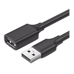UGREEN 10314 Cable Extensor USB 2.0 A a A | 1 metro | Macho-Hembra | Ultra Durabilidad | Nucleo de Cobre Estanado 28/22 AWG | Blindaje Interior Multiple / Ideal para teclado mouse impresoras etc.