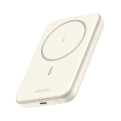 UGREEN 25207B Power Bank MagSafe de 5000mAh | 15W | Carga Inalámbrica y por Cable USB-C | Sistema de Protección Inteligente | Tecnología de Carga Rápida | Ultra Delgado | Ultra ligero | Compatible con iPhone 15/14/13/12 | Color Beige.