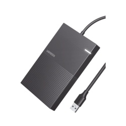 UGREEN 30719 Carcasa de Disco Duro 2.5 (Enclosure) | Adecuado para HDD y SSD de 2.5? | Chip Inteligente | UASP & TRIM | Led Indicador | ABS | Hibernacion Automatica | Compatible con SATA I II III HDD