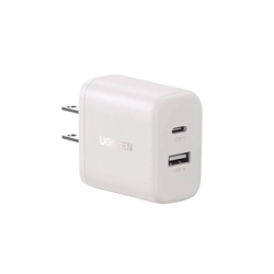 UGREEN 45314 Cargador 2 En 1 Ugreen Carga Rapida 20w Blanco USB C USB A