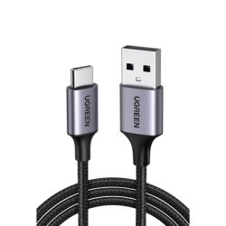 UGREEN 60126 Cable USB-A a USB-C | 1 Metro (3.28 Pies) | Transferencia de Datos de 480 Mbps | Carga Rapida | QC 4.0/3.0/2.0 | FPC | AFC | Proteccion Integrada | Caja de Aluminio | Nylon Trenzado | Col