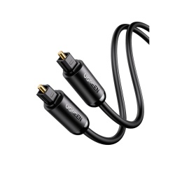 UGREEN 70893 Cable Optico Toslink (S/PDIF) de Alta Calidad para Audio Digital / 3 Metros (9.84 Pies) / Tapa de Proteccion / Dolby 7.1 Canales / Diseno Durable / Plug & Play / Color Negro