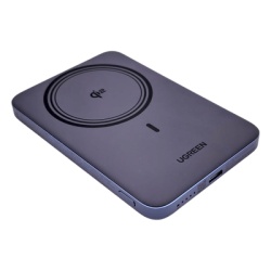 UGREEN 75984B Power bank Magnetico Inalambrico / 5000 mAh 19.6 Wh / USB-C 20W PD3.0 / Carga Inalambrica Magnetica 15W / Salida Simultanea Cable + Wireless / Ultrafino 8.6 mm (0.3 in)