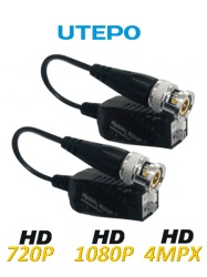 UTEPO TVT445011 UTEPO UTP101PHD450 - Paquete de 50 pares de transceptores pasivos (Video Baluns) soporta 4MP a 200m 1080p a 250m 720p a 300m en CVI. Compatible con HDCVI TVI AHD y CVBS. Incluye 2