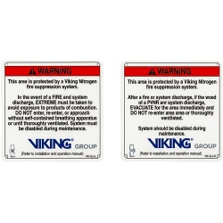 VIKING 24587-S Senalamiento de Advertencia Exterior Nitrogeno | Sistemas de Extincion Oxeo - Img 2